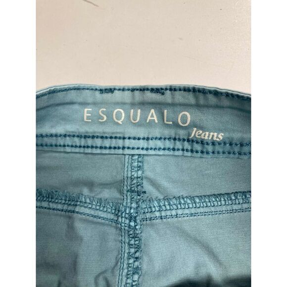 ESQUALO WOMEN’s Distressed Pencil Skirt size 6 Bluegreen - Picture 8 of 9